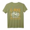 E-Bike Spruch T-Shirt - Lächeln Statt Hecheln, lustiges Geschenk für Fahrradfahrer, Männer & Frauen, Papa, Mama, Oma & Opa