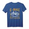 E-Bike Spruch T-Shirt - Lächeln Statt Hecheln, lustiges Geschenk für Fahrradfahrer, Männer & Frauen, Papa, Mama, Oma & Opa