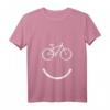 Damen Cycling Smiley Face Mountain Bike T-Shirt – Lustiges Fahrrad Grafik Shirt für Radfahrer, Mountainbiking & Biking Geschenke