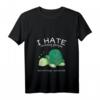 I Hate Morning People And Mornings And People Schildkröte T-Shirt mit V-Ausschnitt – Lustiges Geschenk für Kaffee-Freunde, Nerds, Gamer & Humorvolle