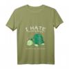 I Hate Morning People And Mornings And People Schildkröte T-Shirt mit V-Ausschnitt – Lustiges Geschenk für Kaffee-Freunde, Nerds, Gamer & Humorvolle