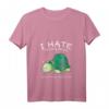 I Hate Morning People And Mornings And People Schildkröte T-Shirt mit V-Ausschnitt – Lustiges Geschenk für Kaffee-Freunde, Nerds, Gamer & Humorvolle