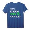 Eat Sleep BMX Repeat Lustiges BMX T-Shirt – Witziges Geschenk für BMX Fahrer und BMX Fans