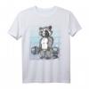Waschbär Gym Gewichtstraining Deadlift T-Shirt - Lustiges Fitnessstudio-Design für Bodybuilder und Fitnesstrainer