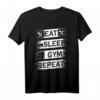 EAT SLEEP GYM REPEAT Fitness Weightlifting Bodybuilder T-Shirt – Motivationsshirt für Kraftsportler, Bodybuilder und Powerlifter