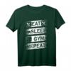 EAT SLEEP GYM REPEAT Fitness Weightlifting Bodybuilder T-Shirt – Motivationsshirt für Kraftsportler, Bodybuilder und Powerlifter
