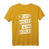 EAT SLEEP GYM REPEAT Fitness Weightlifting Bodybuilder T-Shirt – Motivationsshirt für Kraftsportler, Bodybuilder und Powerlifter