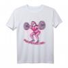 Pumpernickel - Kaninchen Hase mit Langhantel Bodybuilding T-Shirt für Frauen – Perfektes Workout-Design & Geschenkidee für Powerfrauen