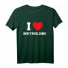 I Love Bodybuilding T-Shirt – Klassisch geschnittenes Fitnessshirt mit doppeltem Saum für Kraft- und Muskeltraining