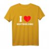 I Love Bodybuilding T-Shirt – Klassisch geschnittenes Fitnessshirt mit doppeltem Saum für Kraft- und Muskeltraining