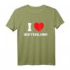 I Love Bodybuilding T-Shirt – Klassisch geschnittenes Fitnessshirt mit doppeltem Saum für Kraft- und Muskeltraining