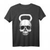 Kettlebell Totenkopf Gewichthebergerät Bodybuilding T-Shirt – Cooles Workout und Halloween Design für Kraftsportler