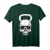 Kettlebell Totenkopf Gewichthebergerät Bodybuilding T-Shirt – Cooles Workout und Halloween Design für Kraftsportler