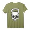 Kettlebell Totenkopf Gewichthebergerät Bodybuilding T-Shirt – Cooles Workout und Halloween Design für Kraftsportler