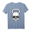 Kettlebell Totenkopf Gewichthebergerät Bodybuilding T-Shirt – Cooles Workout und Halloween Design für Kraftsportler