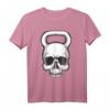 Kettlebell Totenkopf Gewichthebergerät Bodybuilding T-Shirt – Cooles Workout und Halloween Design für Kraftsportler