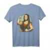 Strong Mona Lisa Leonardo Da Vinci Bodybuilding T-Shirt – Lustiges Fitness Geschenk für Männer, Frauen & Kinder zum Geburtstag, Weihnachten & Ostern