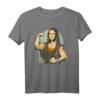 Strong Mona Lisa Leonardo Da Vinci Bodybuilding T-Shirt – Lustiges Fitness Geschenk für Männer, Frauen & Kinder zum Geburtstag, Weihnachten & Ostern