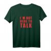 Not Here To Talk Fitness Pumper Workout T-Shirt – Humorvolles Gym Outfit für Bodybuilder & Fitnessliebhaber