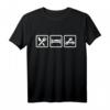 Bodybuilding T-Shirt mit Aufdruck 'Eat Sleep Bodybuilding' – Für Bodybuilder und Fitness-Fans, klassisch geschnitten, langlebig