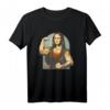 Lifting Mona Lisa - Fitness Bodybuilding T-Shirt für Muskelaufbau, Krafttraining & Spaß im Gym