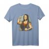 Lifting Mona Lisa - Fitness Bodybuilding T-Shirt für Muskelaufbau, Krafttraining & Spaß im Gym
