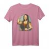 Lifting Mona Lisa - Fitness Bodybuilding T-Shirt für Muskelaufbau, Krafttraining & Spaß im Gym