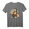 Lifting Mona Lisa - Fitness Bodybuilding T-Shirt für Muskelaufbau, Krafttraining & Spaß im Gym