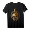 Golden Spartan Helm Fitness T-Shirt – Gladiator Gym Symbol für Bodybuilding & Krafttraining, perfektes Geschenk für Fitness-Enthusiasten