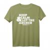 Keep Calm Archery Bogenschießen T-Shirt – Perfektes Geschenk für Bogenschützen, Schießsportler und Vereinsmitglieder