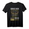 Bonus Papa Stiefvater Geschenk Danke T-Shirt - Personalisiertes Geschenk zum Geburtstag, Weihnachten & Vatertag für Stiefpapa & Patchworkfamilie