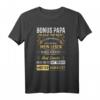 Bonus Papa Stiefvater Geschenk Danke T-Shirt - Personalisiertes Geschenk zum Geburtstag, Weihnachten & Vatertag für Stiefpapa & Patchworkfamilie