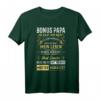 Bonus Papa Stiefvater Geschenk Danke T-Shirt - Personalisiertes Geschenk zum Geburtstag, Weihnachten & Vatertag für Stiefpapa & Patchworkfamilie