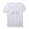 Damen Vintage Botanische Wildblume T-Shirt mit V-Ausschnitt – Perfekt für Garten-, Pflanzen- und Naturfreunde