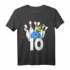Kinder Bowling Geburtstag Outfit für 10. Geburtstag – Lustiges Bowling Party T-Shirt & Dekorationen für Jungen & Mädchen