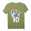 Kinder Bowling Geburtstag Outfit für 10. Geburtstag – Lustiges Bowling Party T-Shirt & Dekorationen für Jungen & Mädchen