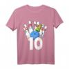 Kinder Bowling Geburtstag Outfit für 10. Geburtstag – Lustiges Bowling Party T-Shirt & Dekorationen für Jungen & Mädchen