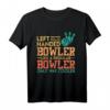 Vintage Bowling Spruch für Linkshänder - Retro Bowler T-Shirt als Geschenk für Bowlingfans und Freunde
