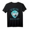 Bowling macht mich glücklich - Bowling T-Shirt Geschenk für Bowlers, perfekte Überraschung zu Weihnachten & Geburtstag