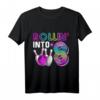 Rollin' into 8 Bowling Geburtstagsparty T-Shirt für Mädchen – Perfektes Party-Outfit und Geschenk zum 8. Geburtstag mit Bowling-Motiv