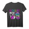 Rollin' into 8 Bowling Geburtstagsparty T-Shirt für Mädchen – Perfektes Party-Outfit und Geschenk zum 8. Geburtstag mit Bowling-Motiv