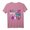 Rollin' into 8 Bowling Geburtstagsparty T-Shirt für Mädchen – Perfektes Party-Outfit und Geschenk zum 8. Geburtstag mit Bowling-Motiv