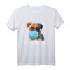Funny Boxer Dog Wearing a Face Mask T-Shirt - Perfect Gift for Dog Lovers, Owners & Animal Enthusiasts for Christmas, Birthdays, Mother's or Father's Day