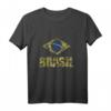 Brasilien T-Shirt Fußball Trikot Fanartikel - Klassisch geschnitten, doppelt genähter Saum