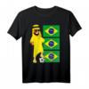 Brasilianischer Fußballspieler T-Shirt mit Flagge - Fanartikel für Brasilien Fans, Mama, Papa & Fußballmuseum-Besucher