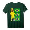 Brasilianischer Fußballspieler T-Shirt mit Flagge - Fanartikel für Brasilien Fans, Mama, Papa & Fußballmuseum-Besucher