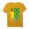Brasilianischer Fußballspieler T-Shirt mit Flagge - Fanartikel für Brasilien Fans, Mama, Papa & Fußballmuseum-Besucher