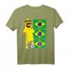 Brasilianischer Fußballspieler T-Shirt mit Flagge - Fanartikel für Brasilien Fans, Mama, Papa & Fußballmuseum-Besucher