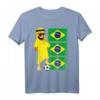 Brasilianischer Fußballspieler T-Shirt mit Flagge - Fanartikel für Brasilien Fans, Mama, Papa & Fußballmuseum-Besucher