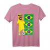 Brasilianischer Fußballspieler T-Shirt mit Flagge - Fanartikel für Brasilien Fans, Mama, Papa & Fußballmuseum-Besucher
